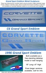 C4/C6 Grand Sport Emblem Metal Sculptures