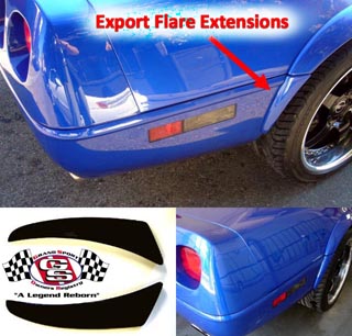 C4 Grand Sport Export Rear Flare Extensions