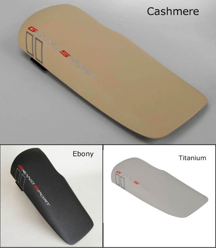 C6 Corvette Embroidered Leather Console Lids, GM