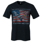 C7 CORVETTE VINTAGE USA FLAG TEE SHIRT
