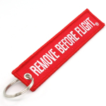 Remove Before Flight Embroidered Key Chain